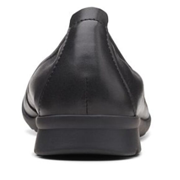 NWT Clarks Women's Jenette Ease Ballet Flat, Black, 9 Wide - Picture 2 of 6